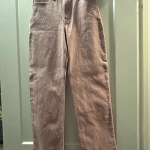 Hollister Women's Pink Straight Leg Dad Jeans